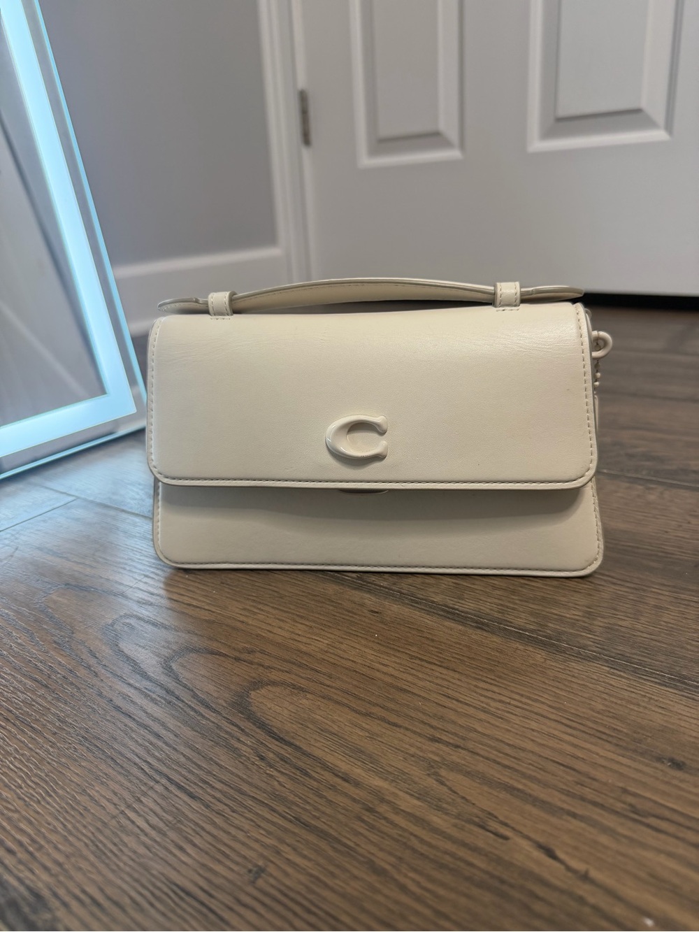 Coach Chalk Pebbled Leather Top-Handle Satchel